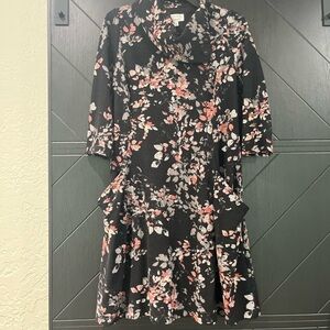 Floral sweater dress